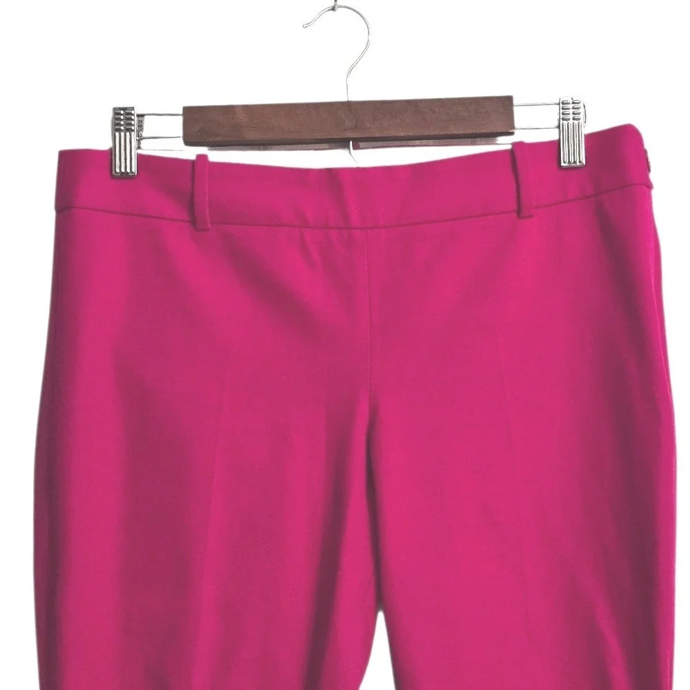 J. Crew Minnie Mid-Rise Tapered Leg Cropped Pants In Pink Sz 6